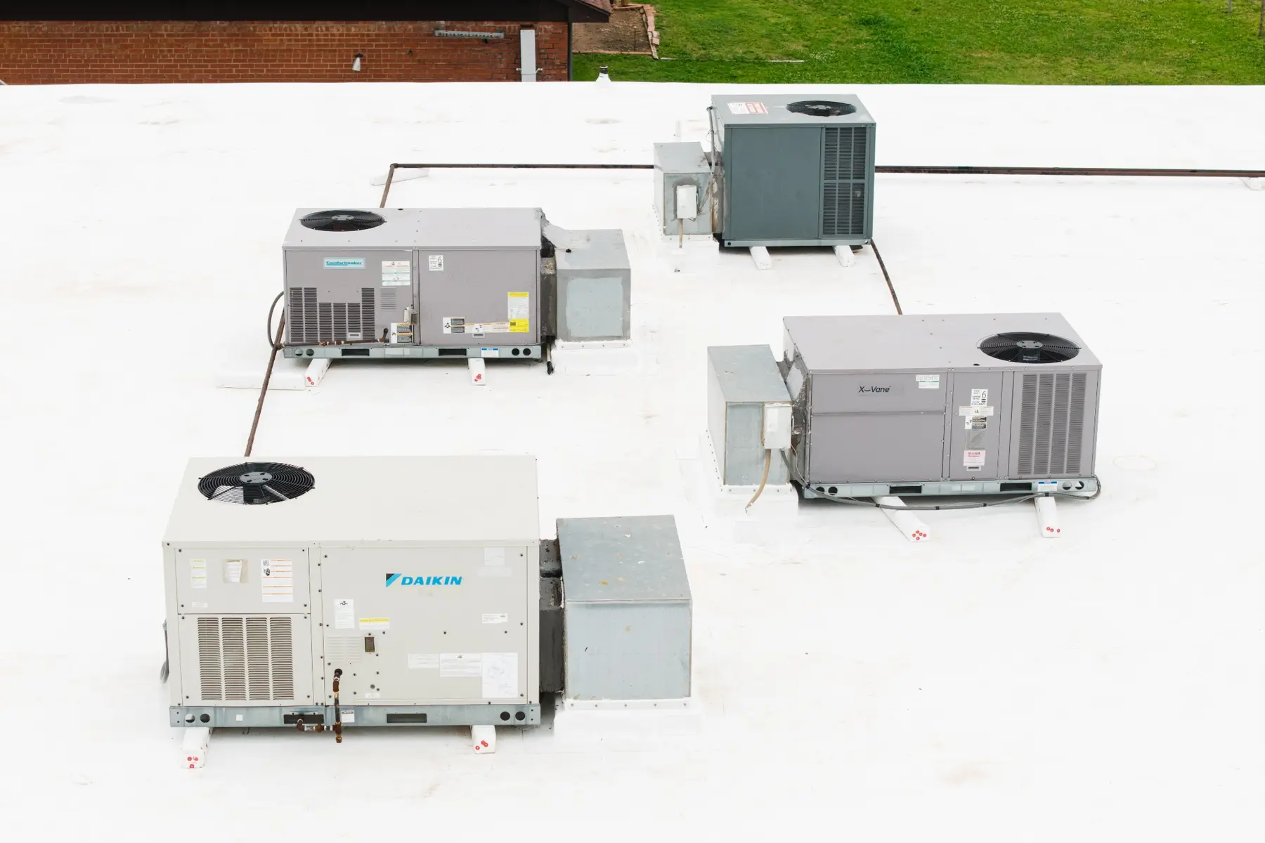 Commercial rooftop equipment detail on Britton District roof