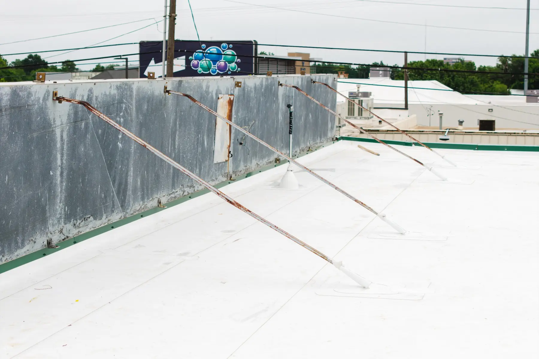 Low-slope roof detail at Britton District commercial project