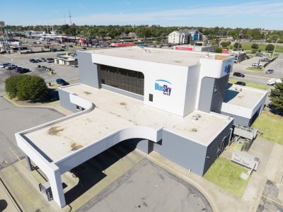 Commercial flat roof replacement project