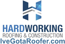 Hardworking Roofing Construction Logo